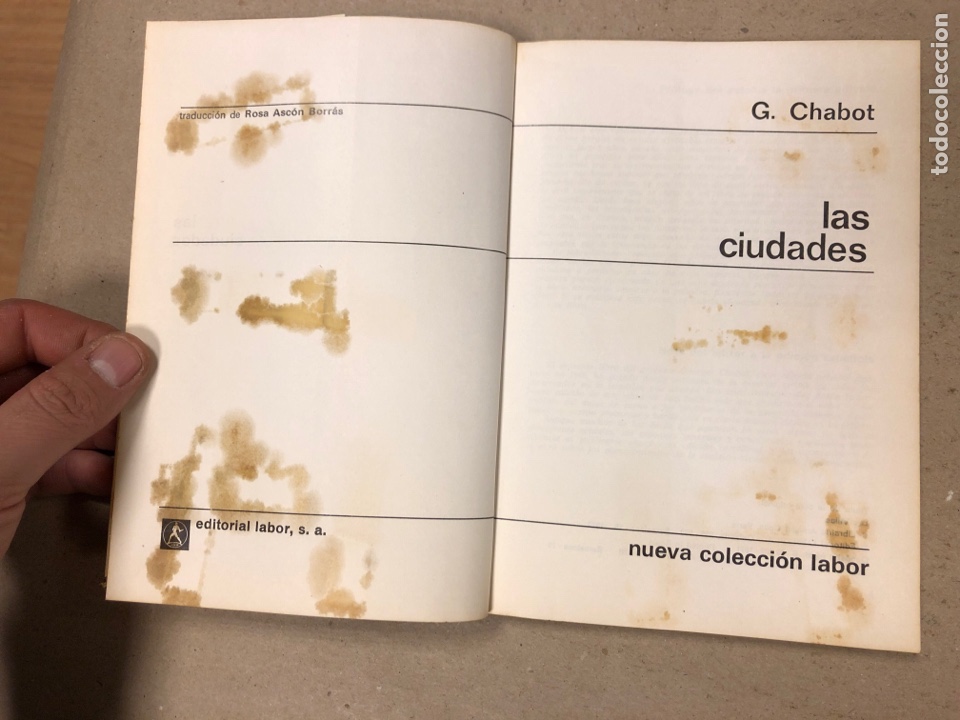 Libros: LAS CIUDADES. G. CHABOT. EDITORIAL LABOR 1972. - Foto 2