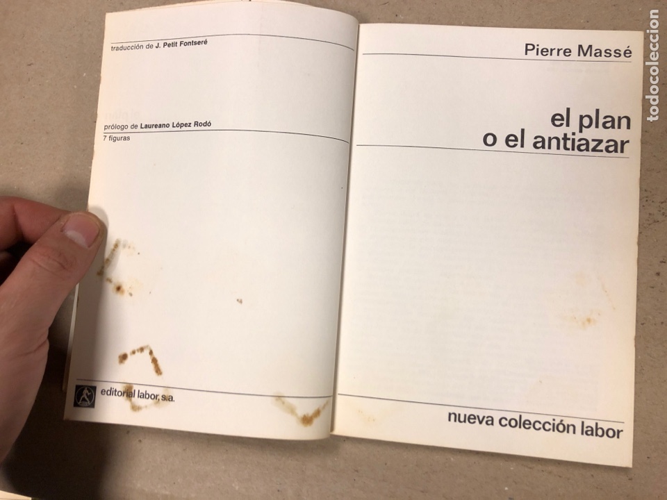 Libros: EL PLAN O EL ANTIPLAN. PIERRE MASS&Eacute;. EDITORIAL LABOR 1968. - Foto 2