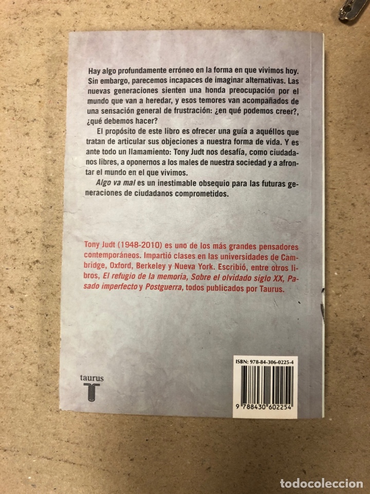 Libros: ALGO VA MAL. TONY JUDT. EDITORIAL TAURUS 2011. - Foto 6