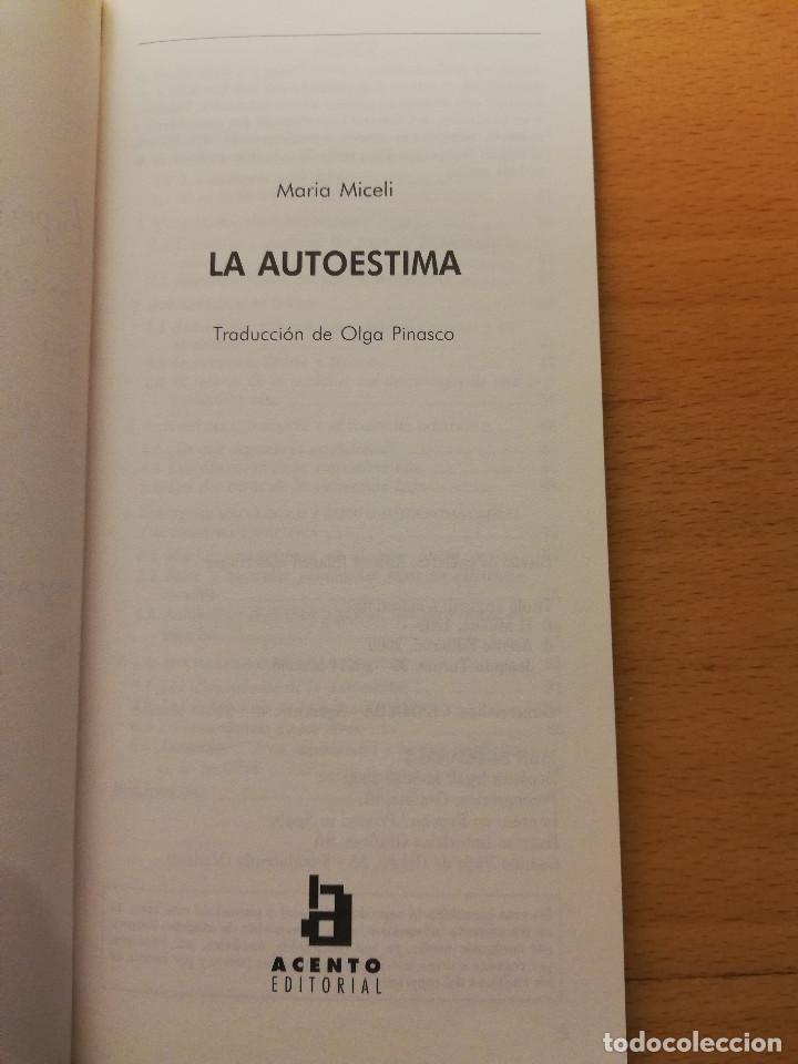 Libros: LA AUTOESTIMA (MAR&Iacute;A MICELI) ACENTO EDITORIAL - Foto 2
