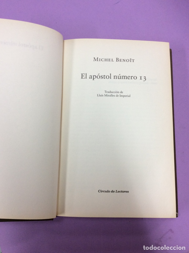 Libros: El ap&oacute;stol n&uacute;mero 13 - Michel Benoit - C&iacute;rculo de Lectores - Foto 1