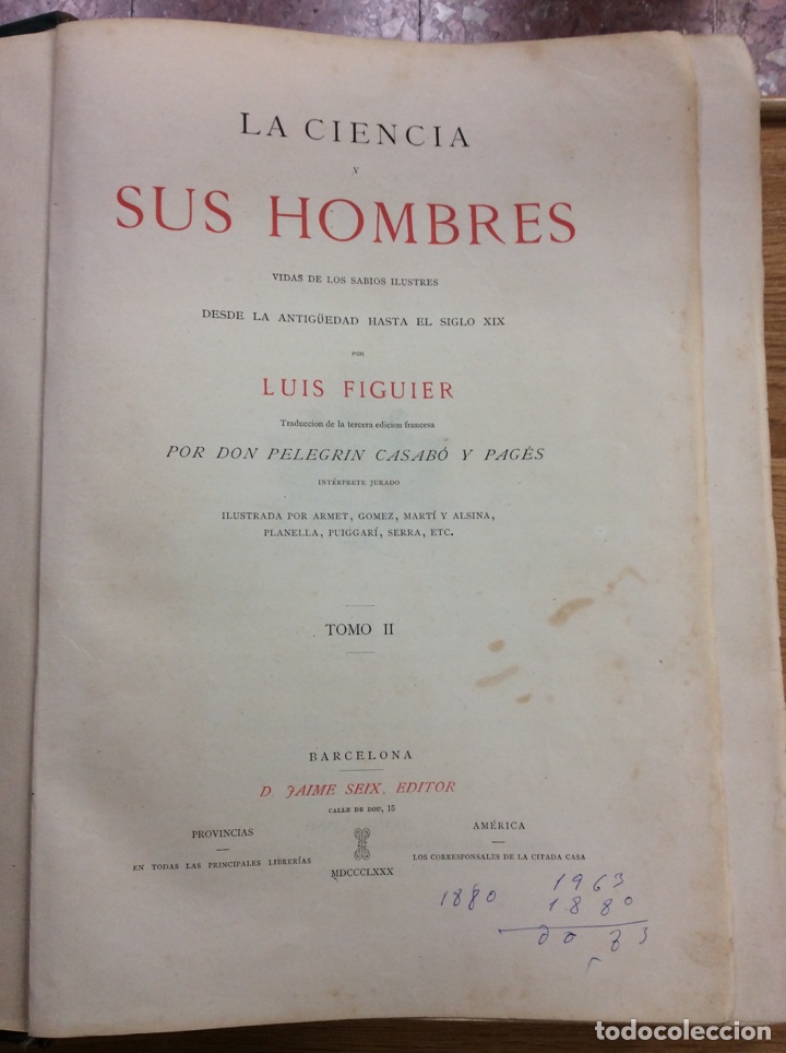 Libros: Ciencia y sus hombres - Figuier, Luis tomo 2 - Foto 2