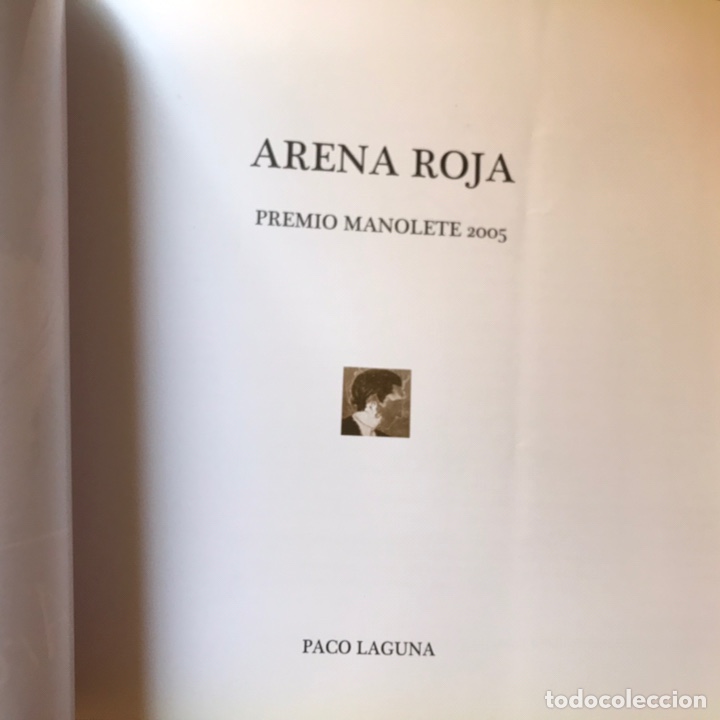 Libros: Arena roja. Paco Laguna. Premio Manolete. Como nuevo - Foto 2