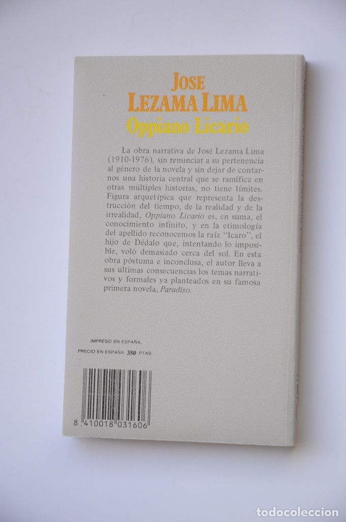 Libros: Oppiano Licario - LEZAMA LIMA, Jos&eacute; - Foto 3