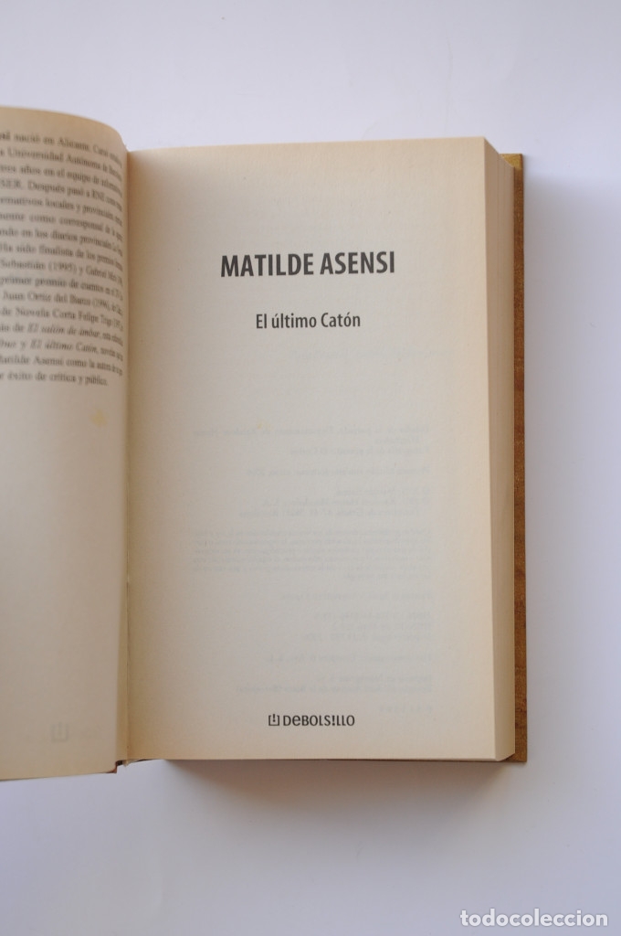 Libros: El &uacute;ltimo Cat&oacute;n - ASENSI, Matilde - Foto 2