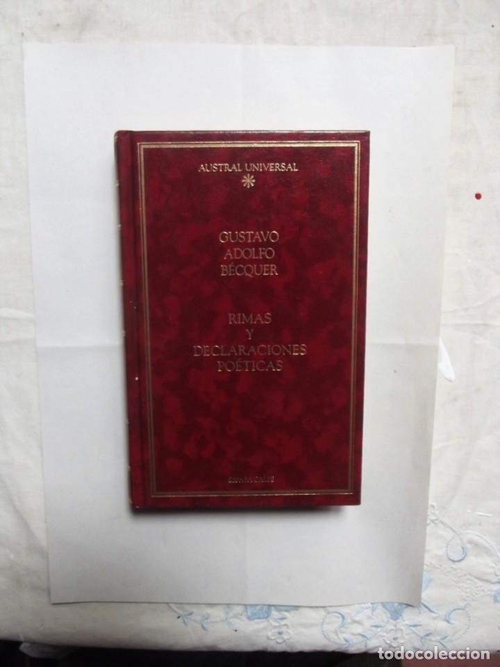 Libros: RIMAS Y DECLARACIONES POETICAS DE GUSTAVO ADOLFO BEQUER - Foto 1