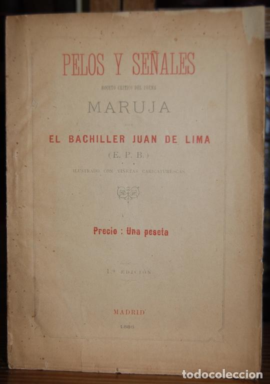 Libri di seconda mano: PELOS Y SE&Ntilde;ALES. Boceto cr&iacute;tico de Maruja - LIMA, Juan de