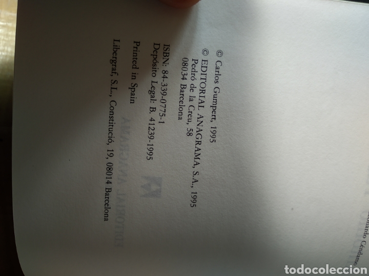 Libros: CONVERSACIONES CON ANTONIO TABUCCHI. CARLOS GUMPERT #2010 - Foto 3