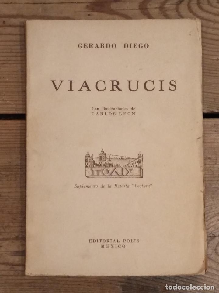 Libros: DIEGO, Gerardo. - VIACRUCIS. Con ilustraciones de Carlos Le&oacute;n. - Foto 1