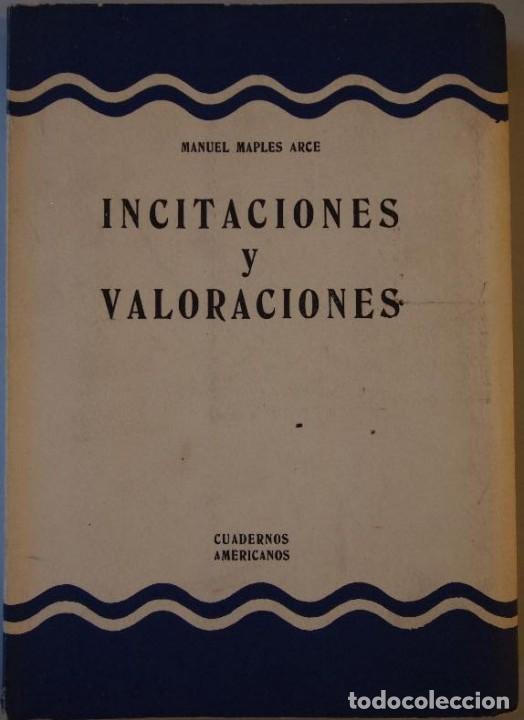 Libros: MAPLES ARCE, Manuel. - INCITACIONES Y VALORACIONES. - Foto 1