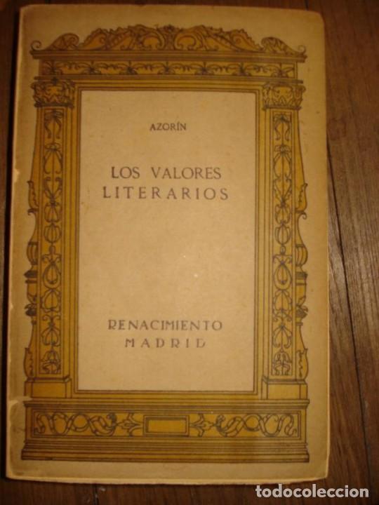 Libros: AZOR&Iacute;N. - LOS VALORES LITERARIOS. - Foto 1