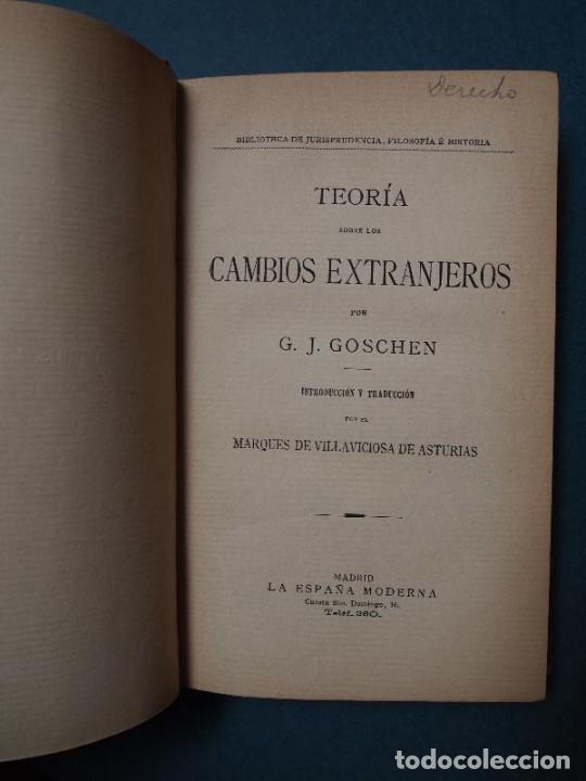 Libros: Goschen, G.J. - TEORIA SOBRE LOS CAMBIOS EXTRANJEROS. - Foto 2