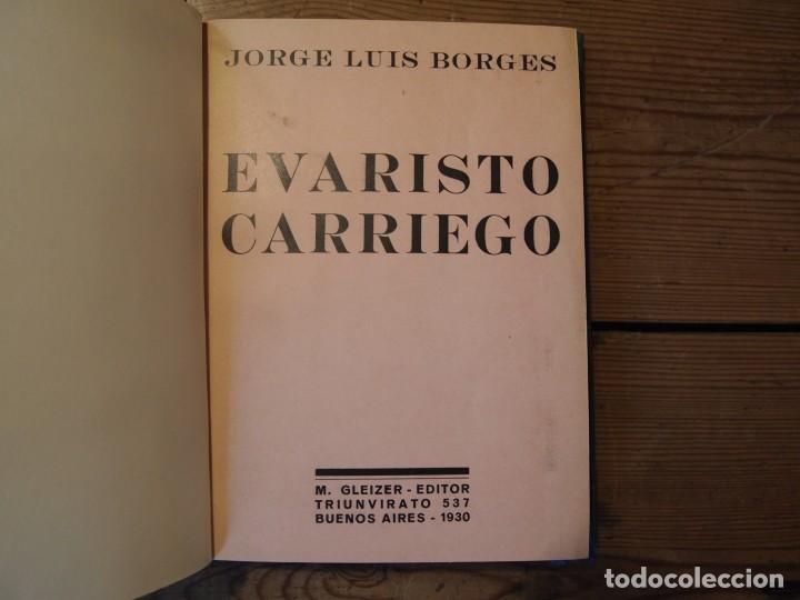 Libros: BORGES, Jorge Luis. - EVARISTO CARRIEGO. - Foto 1