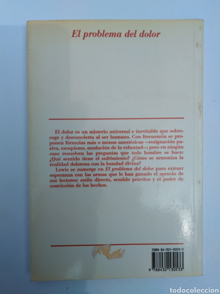 Libros: EL PROBLEMA DEL DOLOR / C. S. LEWIS. Madrid: RIALP - Foto 2