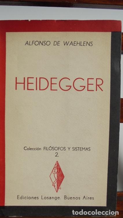 Libros: HEIDEGGER - ALFONSO DE WAEHLENS - Foto 1