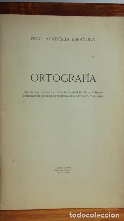 Libros: ORTOGRAF&Iacute;A - REAL ACADEMIA ESPA&Ntilde;OLA - Foto 1