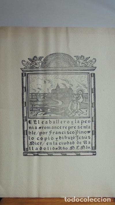 Libros: EL CABALLERO Y LA PEONIA. Romance Representable - FRANCISCO PINO - Foto 1