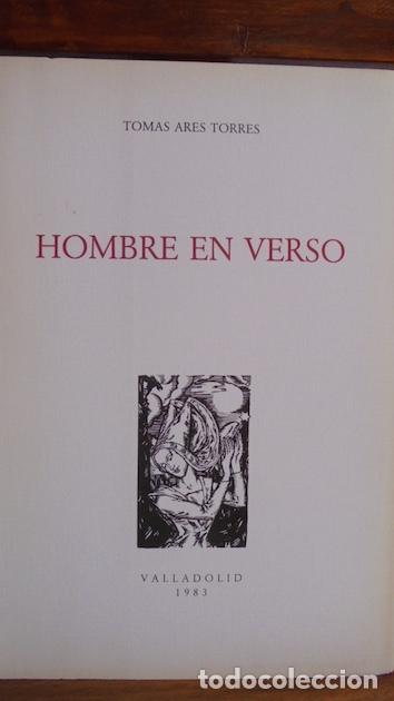 Libros: HOMBRE EN VERSO - TOM&Aacute;S ARES TORRES - Foto 1