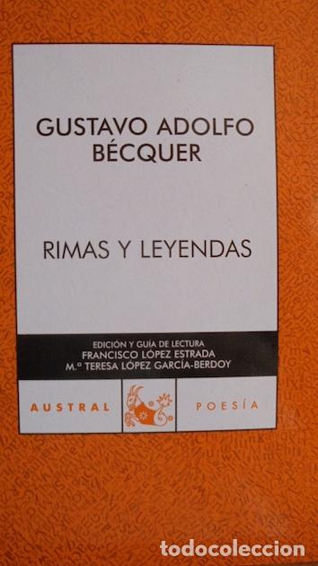 Libros: RIMAS Y LEYENDAS - GUSTAVO ADOLFO B&Eacute;CQUER - Foto 1