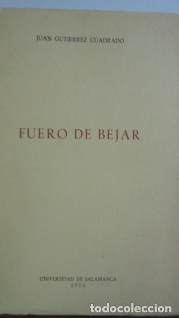 Libros: FUERO DE B&Eacute;JAR - JUAN GUTI&Eacute;RREZ CUADRADO - Foto 1