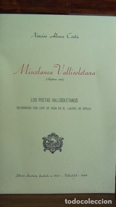 Libros: MISCELANEA VALLISOLETANA - NARCISO ALONSO CORT&Eacute;S - Foto 1