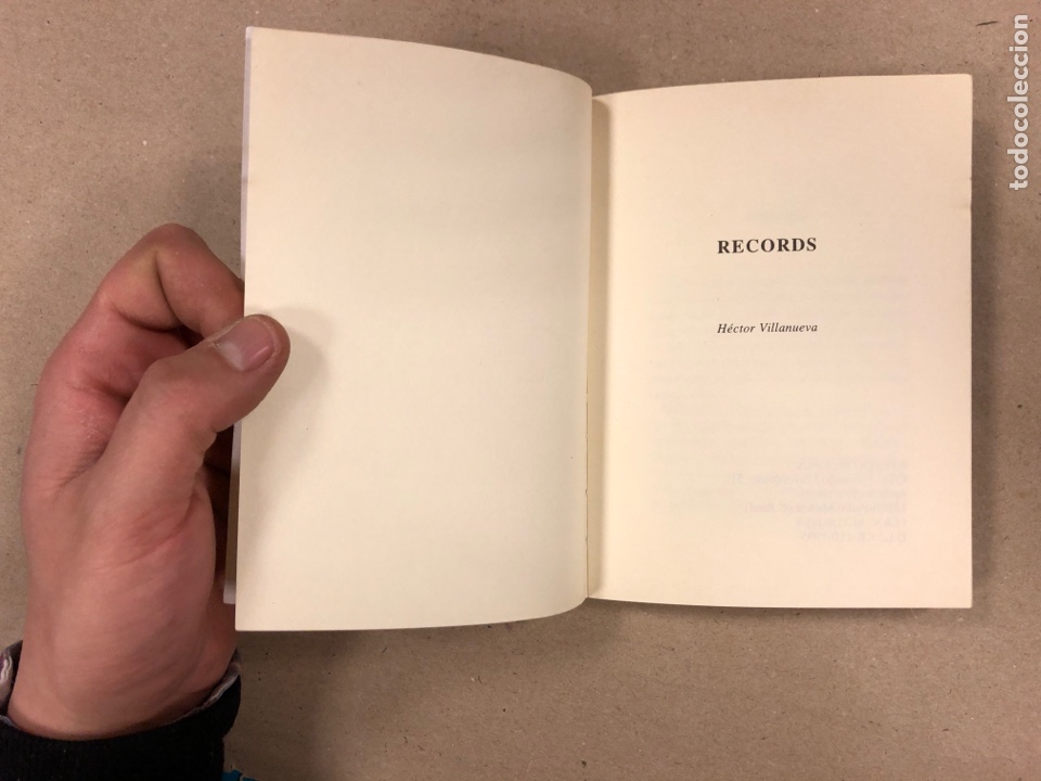Libros: R&Eacute;CORDS. HECTOR VILLANUEVA. PEREA EDICIONES 1995. - Foto 2