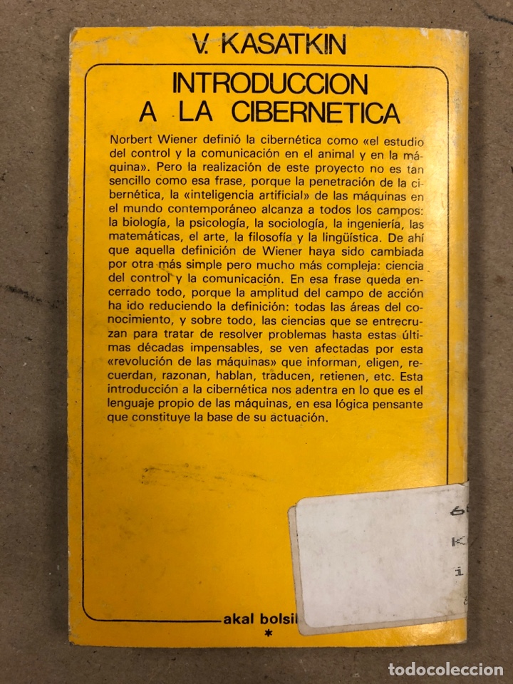 Libros: INTRODUCCI&Oacute;N A LA CIBERN&Eacute;TICA. V. KASATKIN. AKAL EDITOR 1981. - Foto 6