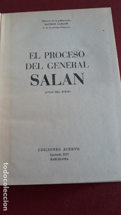 Libros: EL PROCESO DEL GENERAL SALAN. 1&ordm; EDICION 1962 - Foto 2