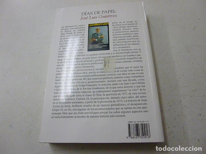 Libros: DIAS DE PAPEL - JOSE LUIS GUTIERREZ - N 4 - Foto 2