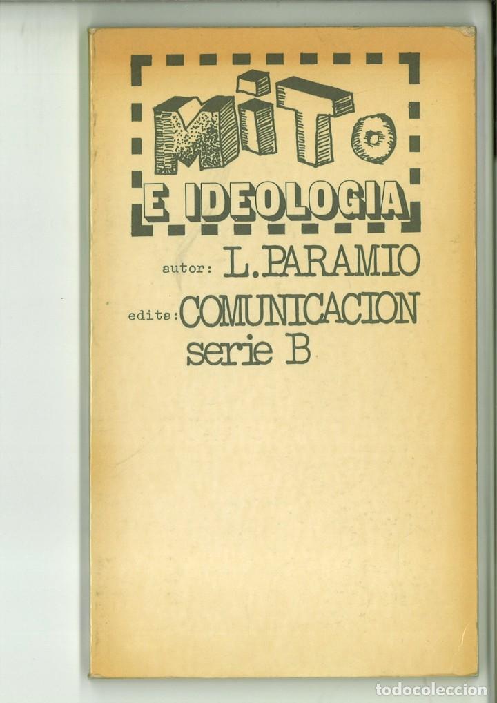 Libros: MITO E IDEOLOG&Iacute;A. L. Paramio - Foto 1