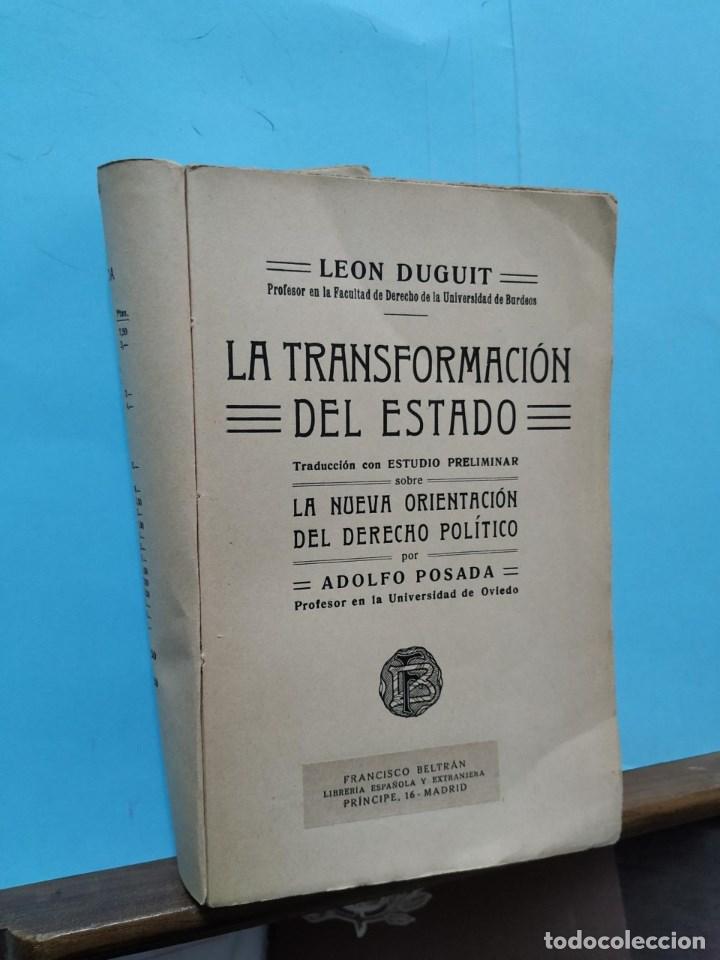 Libros: La transformaci&oacute;n del Estado. DUGUIT, Leon. Ed. Francisco Beltr&aacute;n - Foto 1