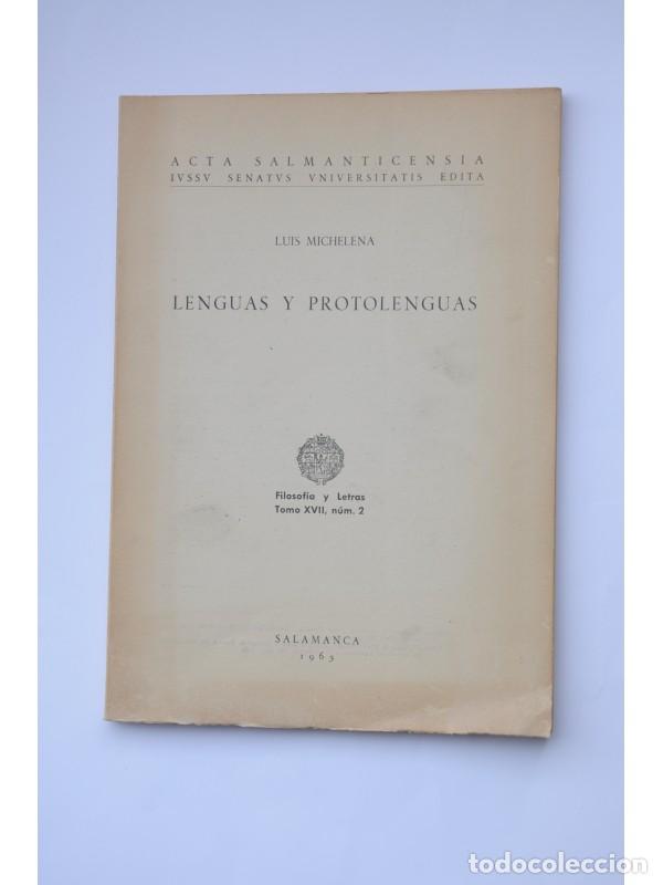 Libros: Lenguas y protolenguas - MICHELENA, Luis - Foto 1