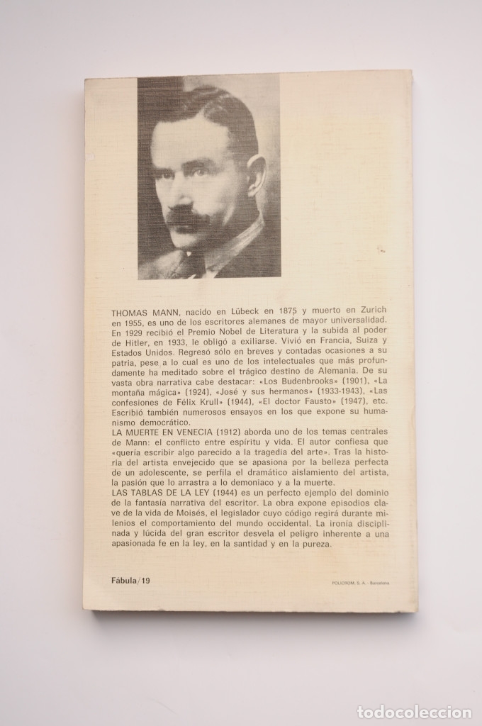Libros: La muerte en Venecia . Las tablas de la Ley - MANN, Thomas - Foto 3