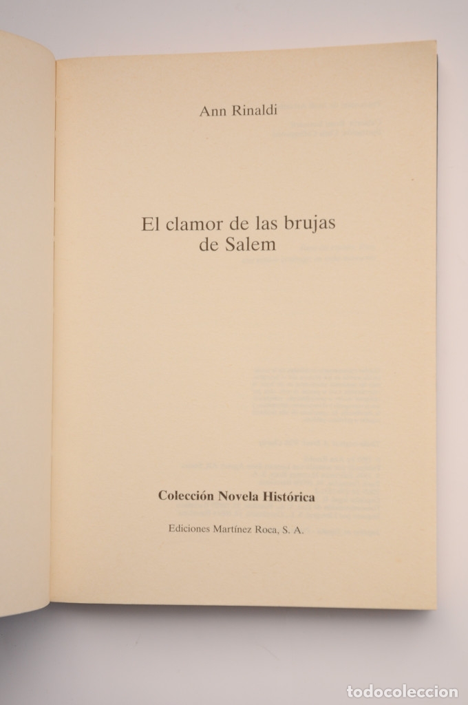 Libros: El clamor de las Brujas de Salem - RINALDI, Ann - Foto 2