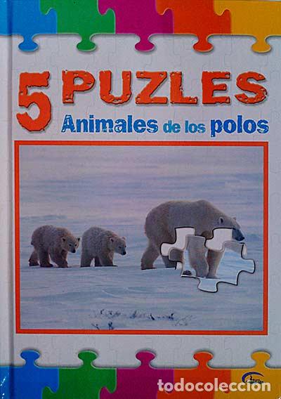 Libros: 5 puzles. Animales de los polos - vvaa - Foto 1