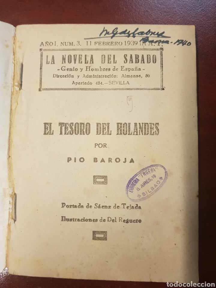 Libros: El tesoro del holandes - pio baroja - 1939 - Foto 2