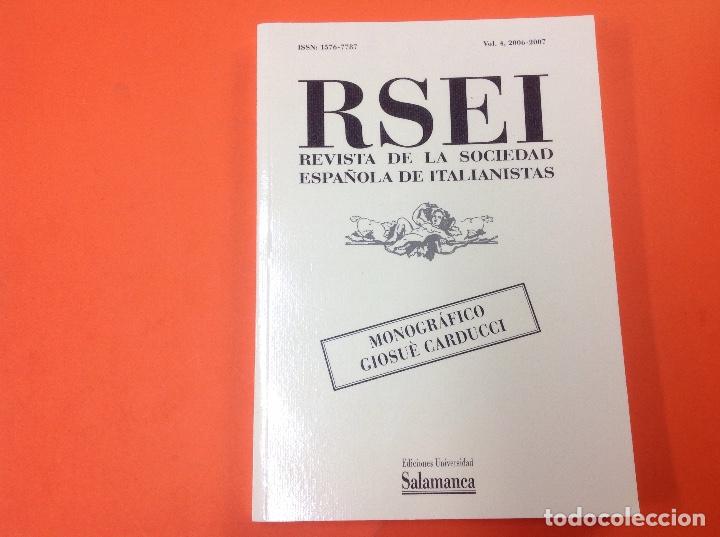 books: RSEI revista de la sociedad espa&ntilde;ola de italianistas vol4, 2006-2007