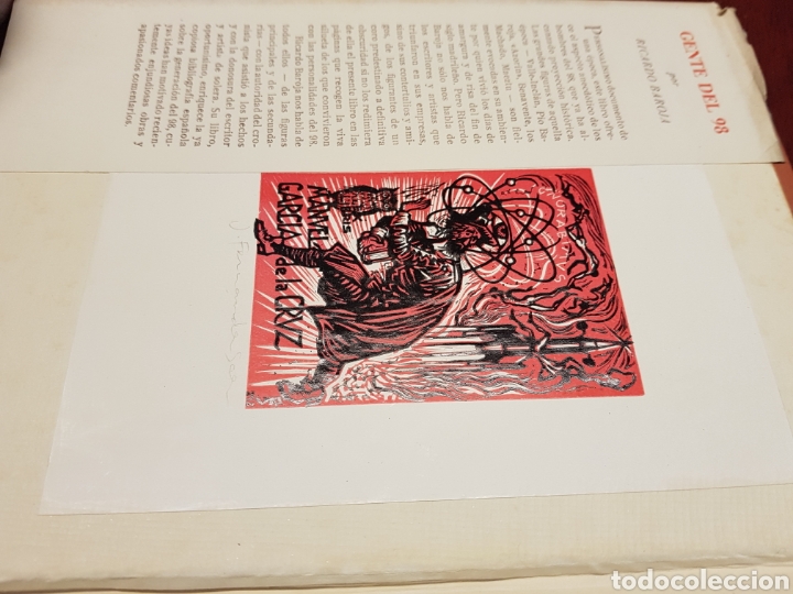 Libros: Gente del 98 - ricardo baroja - 1952 - contiene exlibris - Foto 3