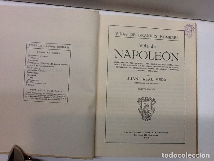 Libros: VIDA DE NAPOLEON JUAN PALAU VERA - Foto 3