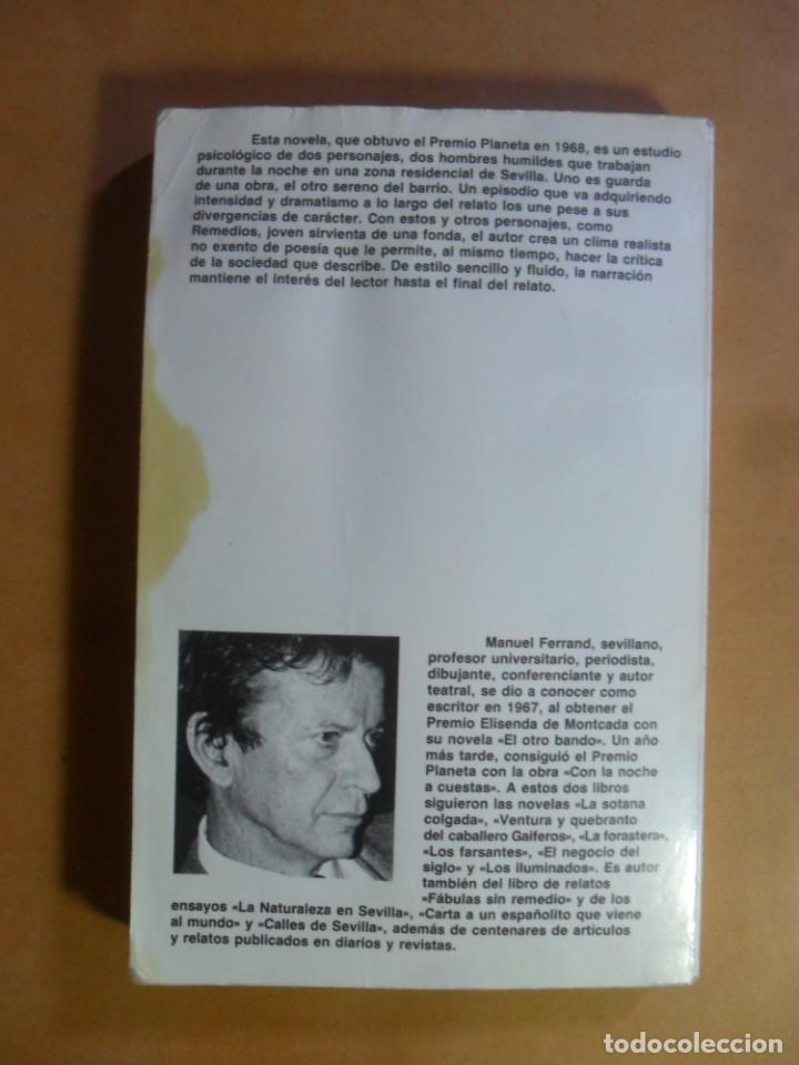 Libros: CON LA NOCHE A CUESTAS - MANUEL FERRAND - PREMIO PLANETA 1968 - - Foto 2