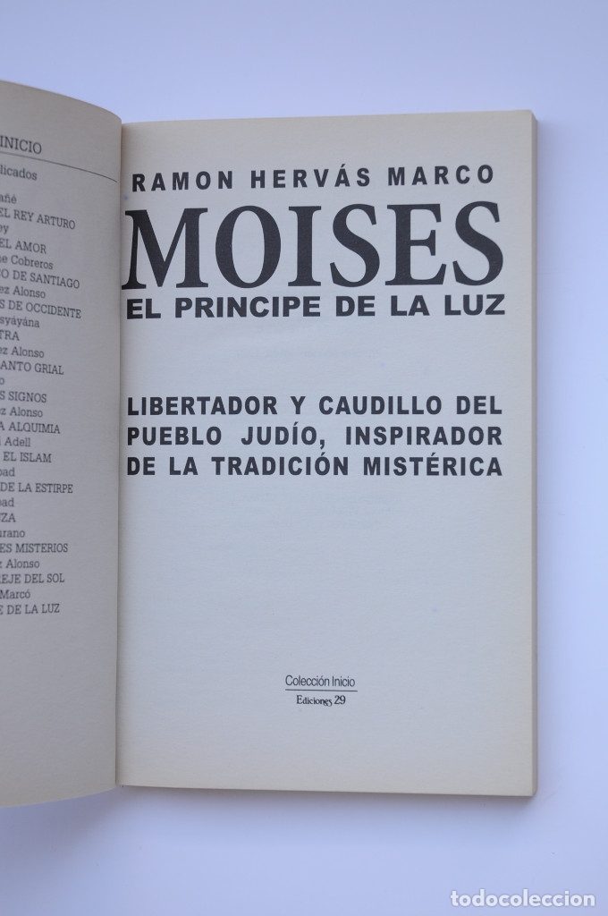 Libros: Mois&eacute;s. El pr&iacute;ncipe de la luz - HERV&Aacute;S MARCO, Ram&oacute;n - Foto 2