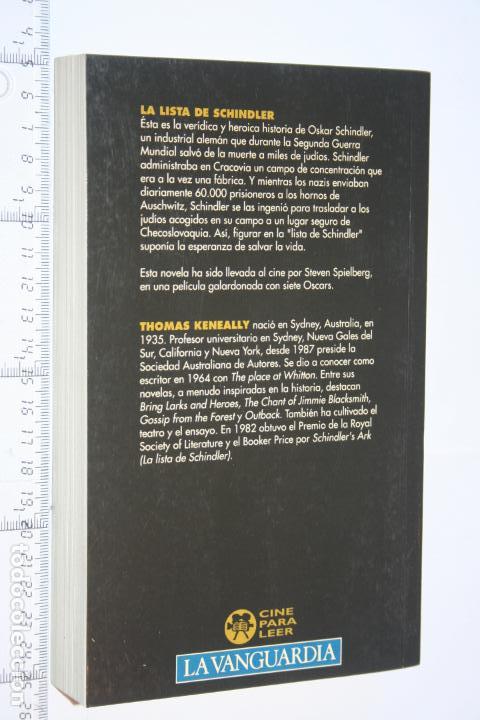 Libros: LA LISTA DE SCHINDLER (Thomas Keneally)  *** LIBRO NOVELA *** RBA / TISSA - Foto 2