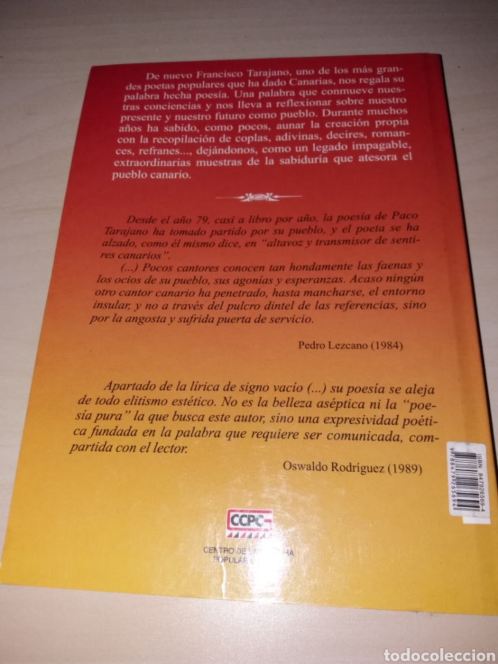 Libros: ALZADO SOBRE LOS P&Aacute;RAMOS - FRANCISCO TARAJANO - Foto 2