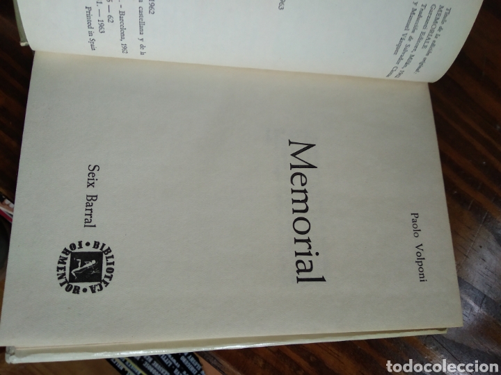 Libros: MEMORIAL. PAOLO VOLPONI #1378 - Foto 2