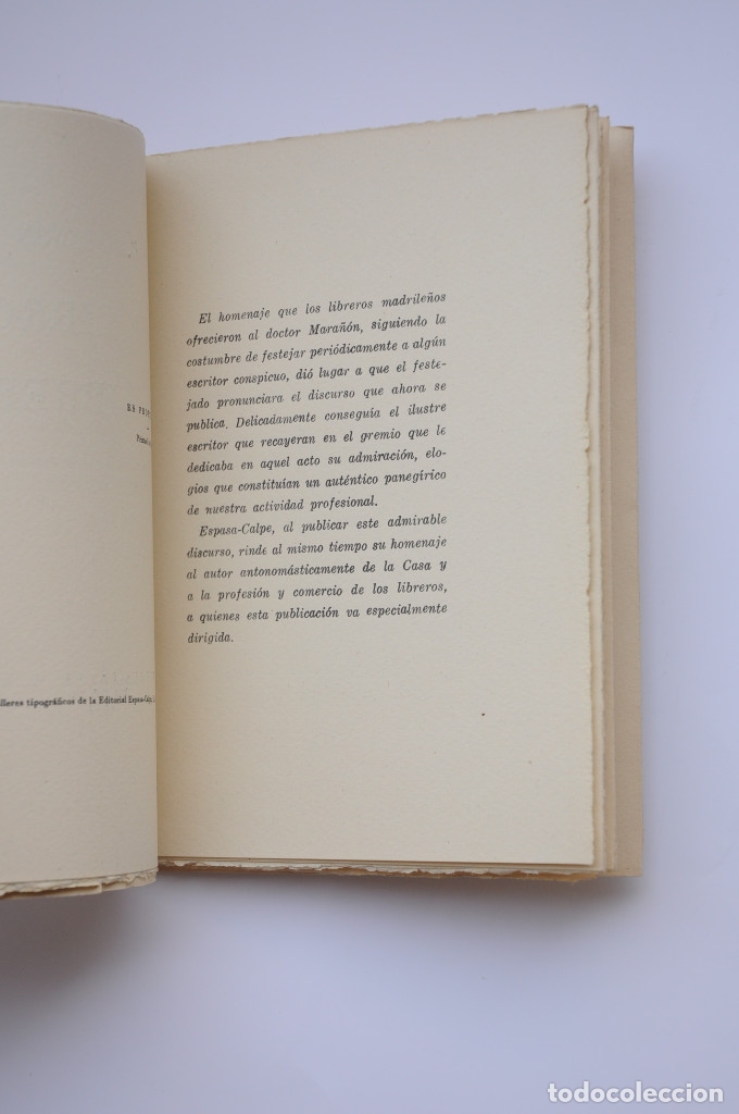 Libros: El libro y el librero - MARA&Ntilde;&Oacute;N, Gregorio - Foto 3