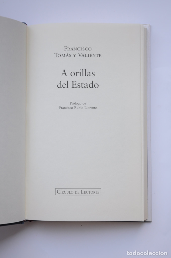 Libros: A orillas del Estado - TOM&Aacute;S Y VALIENTE, Francisco - Foto 3
