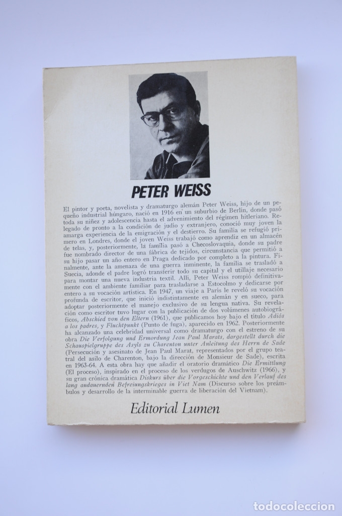 Libros: Adios a los padres - WEISS, Peter - Foto 3