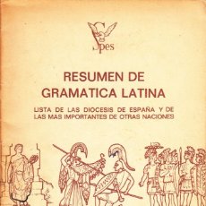 Libros: RESUMEN DE GRAMÁTICA LATINA. APÉNDICE AL DICCIONARIO LATINO - ESPAÑOL. BIBLIOGRAF, BARCELONA 1969.