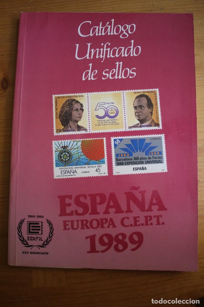 Libri di seconda mano: CATALOGO UNIFICADO DE SELLOS ESPA&Ntilde;A 1989 EDIFIL