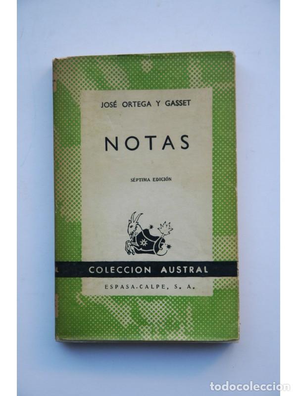 Libros: Notas - ORTEGA Y GASSET, Jos&eacute; - Foto 1